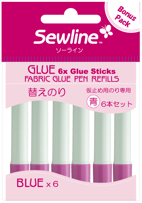 Sewline - Fabric - Glue - Refills - PINK - use instead of pins - no more  pins - no more clips - sewing supplies - Rubyjam Fabric - pink