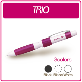 Sewline TRIO COLORS FABRIC PENCIL / Eraser ~ Pink, Black, White